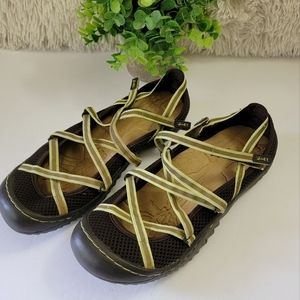 J 41 Mary Jane Walking Sandals with Back Strap
